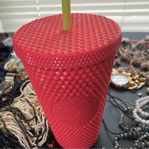 Starbucks Dragonfruit Studded Cold Cup Tumbler 16 oz NEON - Picture 6 of 13